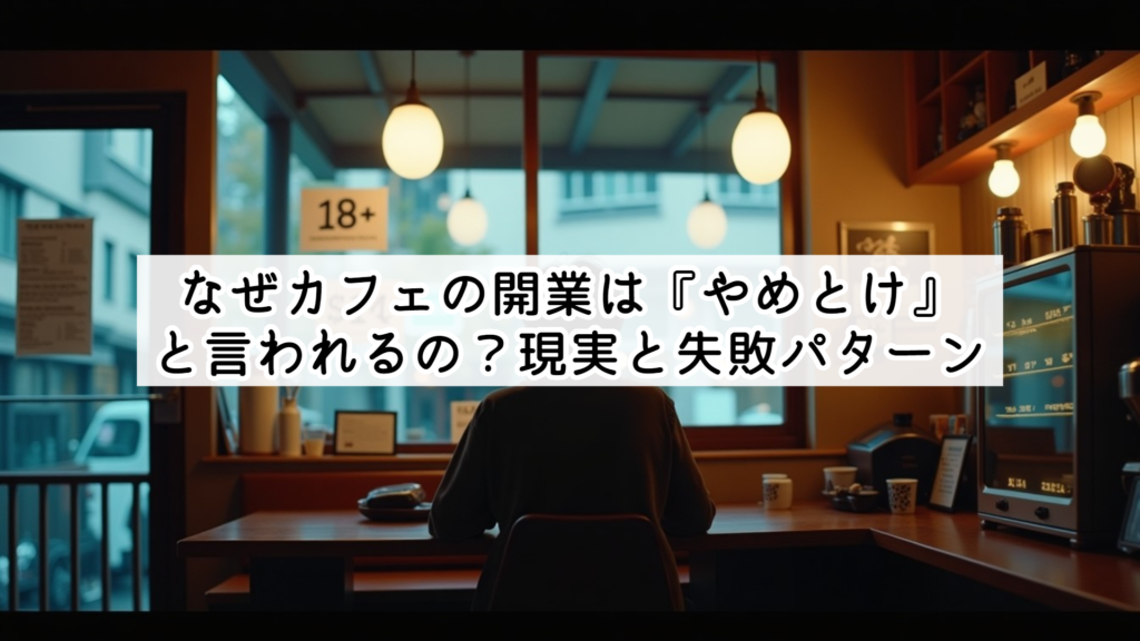 なぜカフェの開業は『やめとけ』と言われるの？現実と失敗パターン