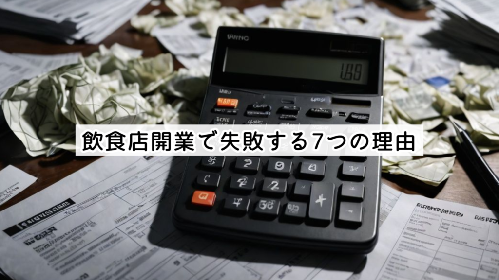 飲食店開業で失敗する7つの理由