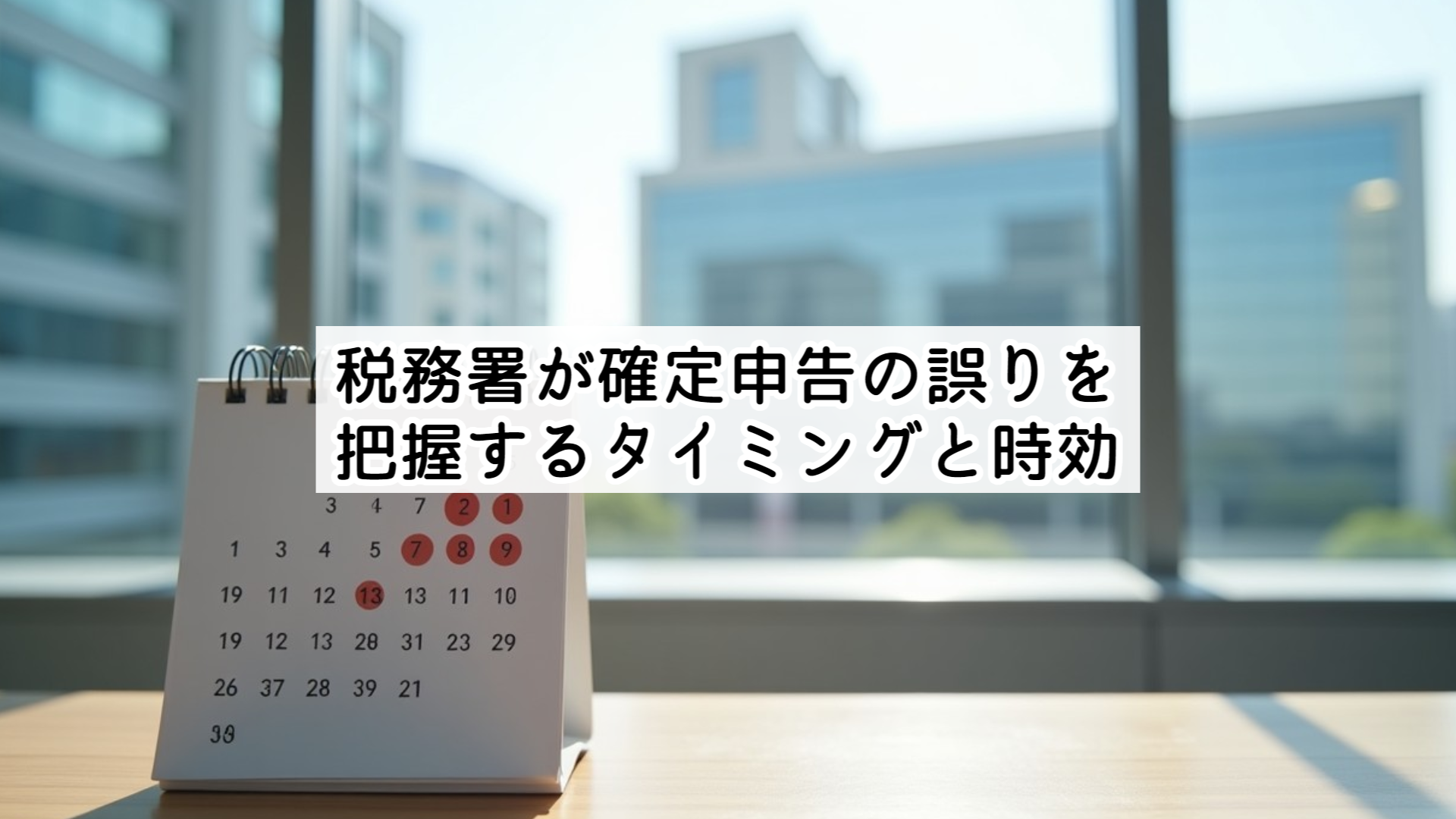 税務署が確定申告の誤りを把握するタイミングと時効