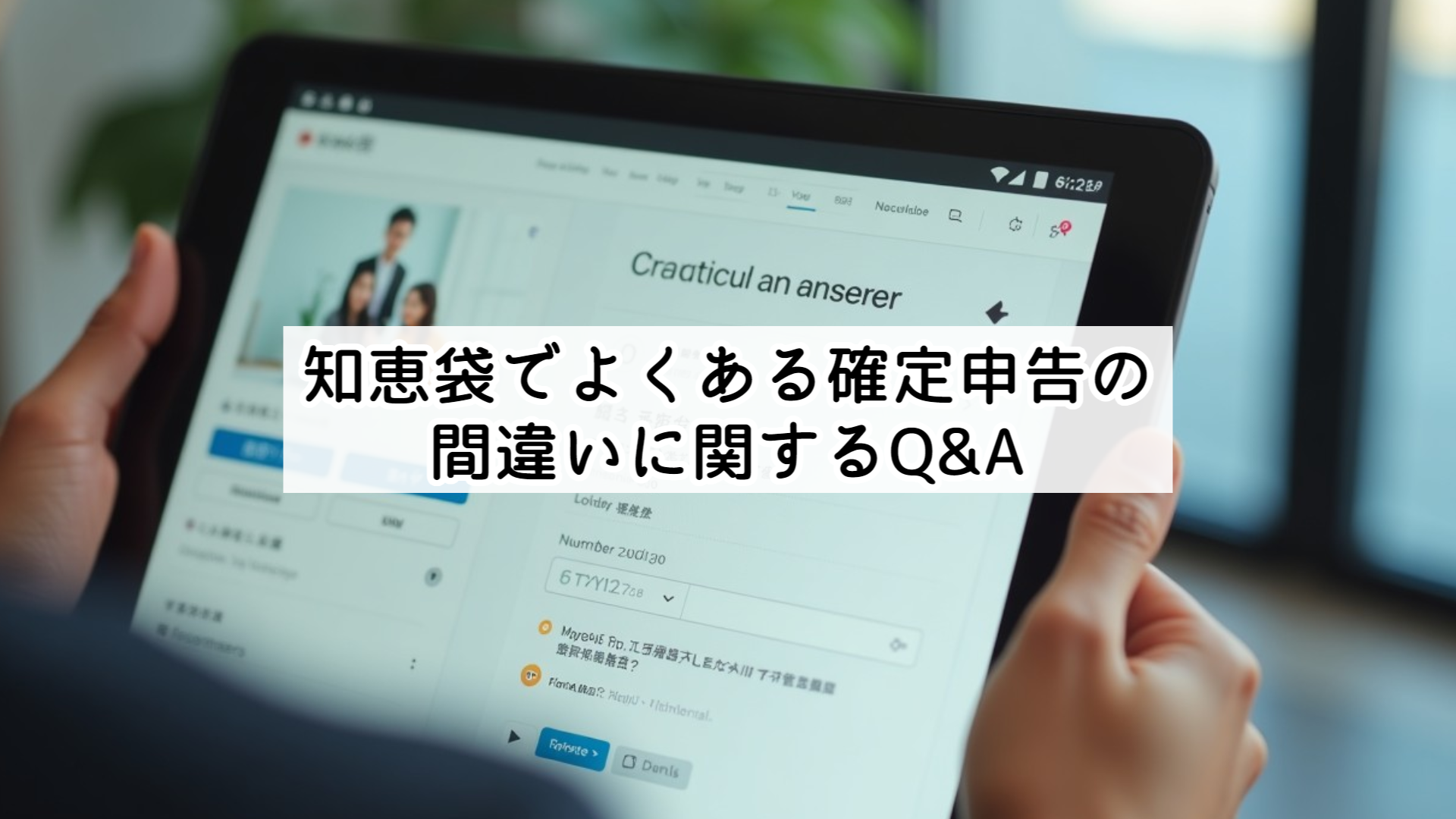 知恵袋でよくある確定申告の間違いに関するQ&A